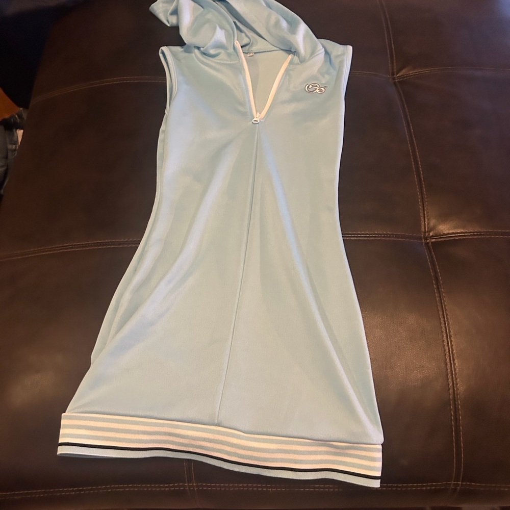 OSPREY Light Blue Mini Dress